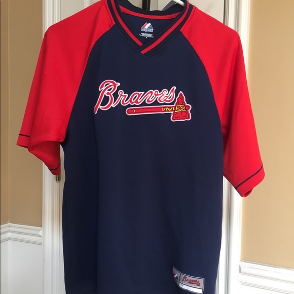 navy blue braves jersey